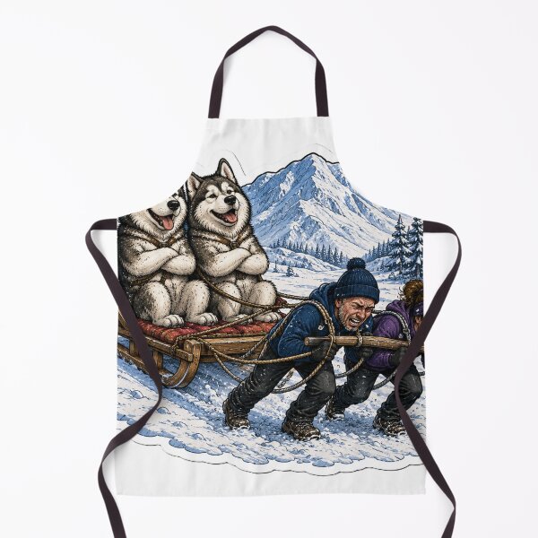 Item preview, Alaskan Malamutes Sled Riding designed and sold by Kirrindy Designs.