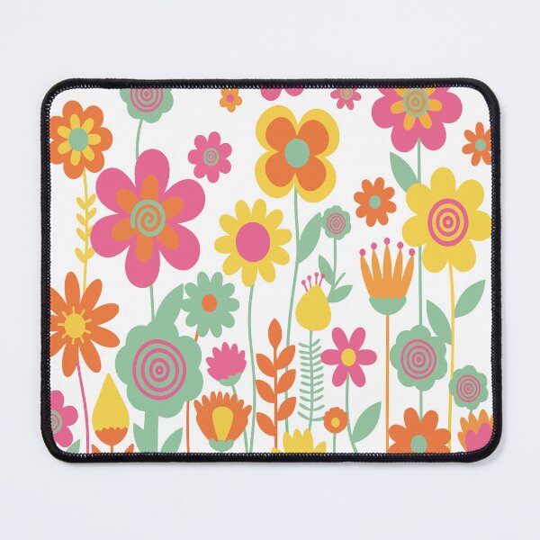 Item preview, Groovy 70s Flower Garden Art - Psychedelic Retro Floral Pop Print designed and sold by BestChoiceService.