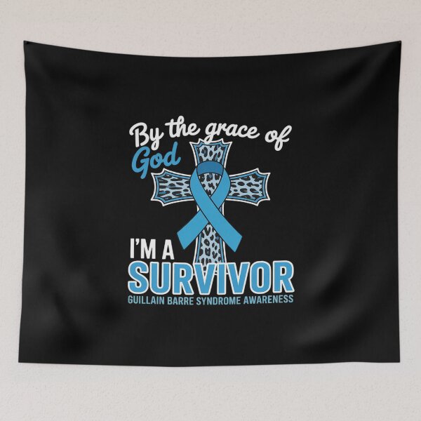 Item preview, I'm A Survivor Guillain Barre Syndrome Awareness Blue Ribbon designed and sold by fferomananul.