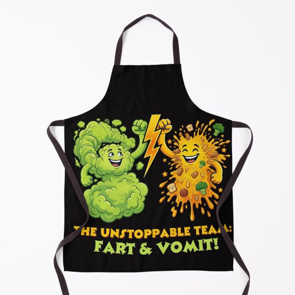 Item preview, The Unstoppable Team: Fart and Vomit – Funny Cartoon Duo designed and sold by By Dana Studio.