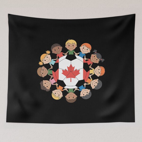Item preview, Canada Soccer Ball Kids Girls Around Canadian Flag designed and sold by grounabslaninal.