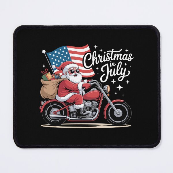 Item preview, Christmas in July Biker Santa American Funny Summer Holiday designed and sold by grounabslaninal.