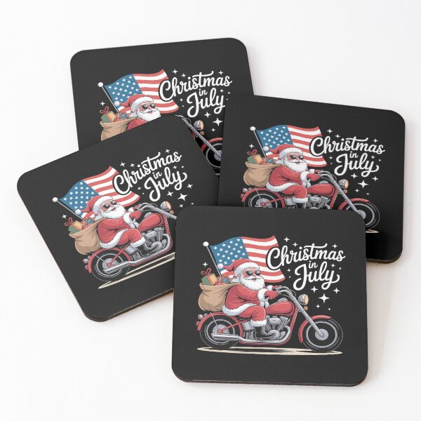Item preview, Christmas in July Biker Santa American Funny Summer Holiday designed and sold by grounabslaninal.