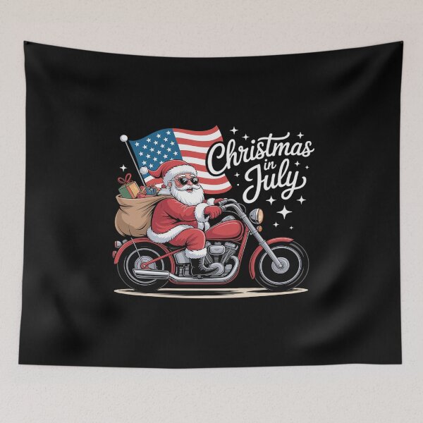 Item preview, Christmas in July Biker Santa American Funny Summer Holiday designed and sold by grounabslaninal.