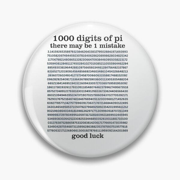 Item preview, Pi Digits Challenge – “There May Be 1 Mistake” Funny Math Design designed and sold by ThisIsDebbie.
