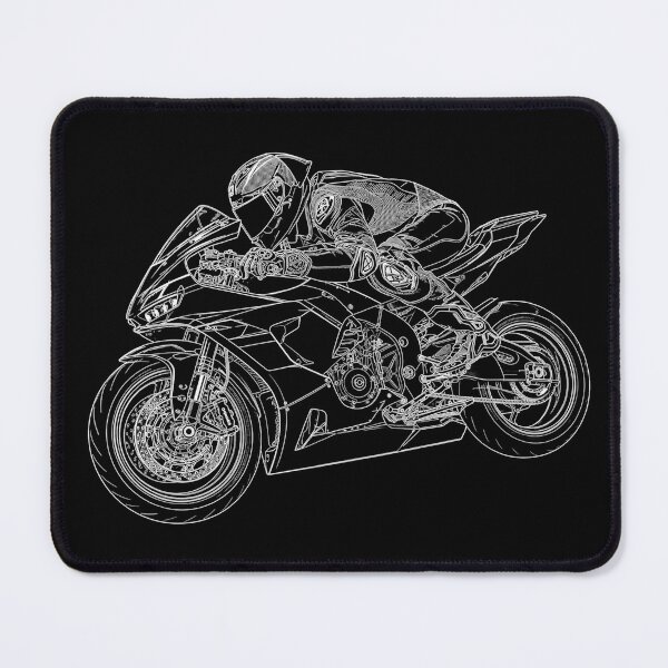 Item preview, Superbike Rider – Technical Motorcycle Line Art Illustration designed and sold by Stinky Lincy's Apparel Company.