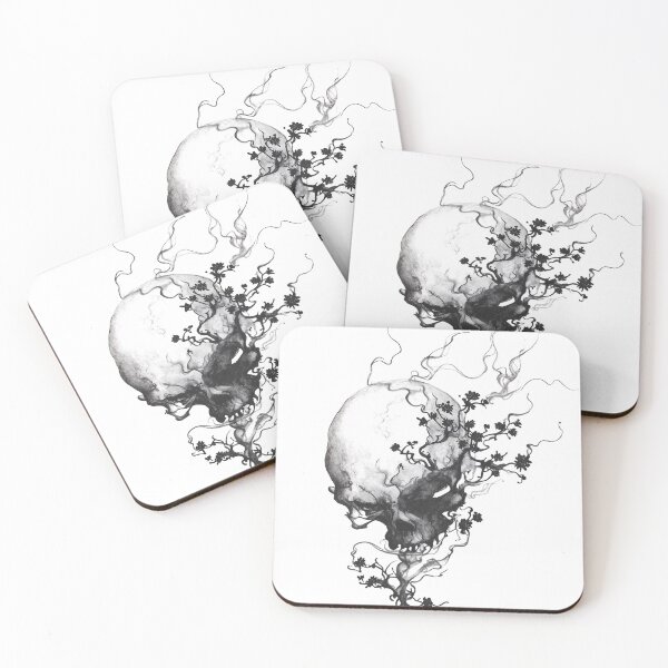 Item preview, Ethereal Floral Skull with Smoke designed and sold by Pohjo.