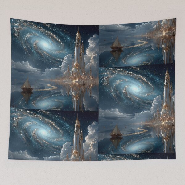 Item preview, Celestial Tower Beyond the Galaxy designed and sold by dreamvale-art.