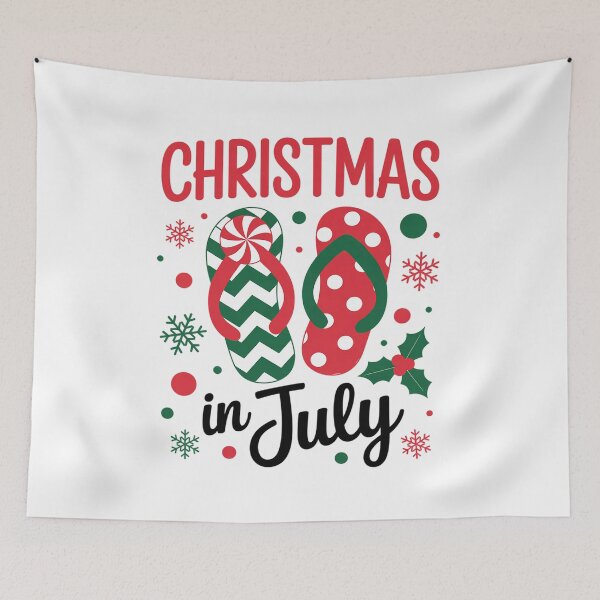 Item preview, Christmas in July Flip Flops Xmas Flip Flops Summer Holiday designed and sold by grounabslaninal.