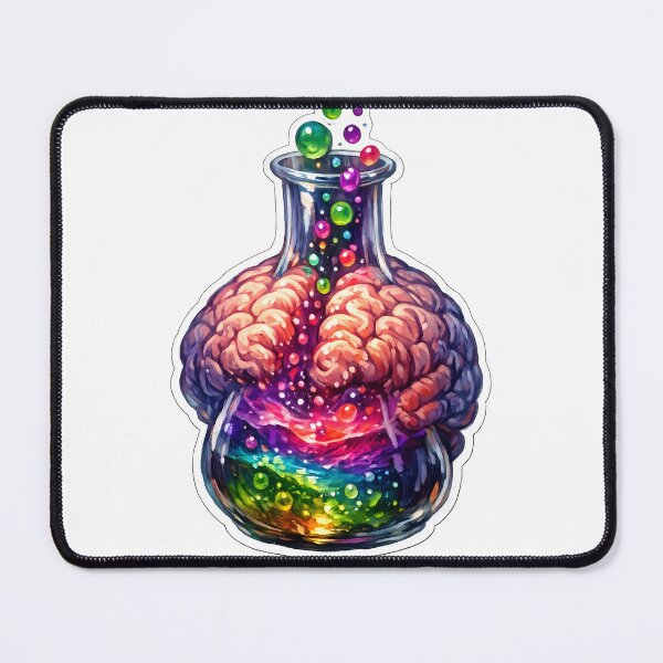 Item preview, Brain Flask — Neurodivergent Art — Creative Mind — Rainbow Science Sticker designed and sold by NeurOriginal.