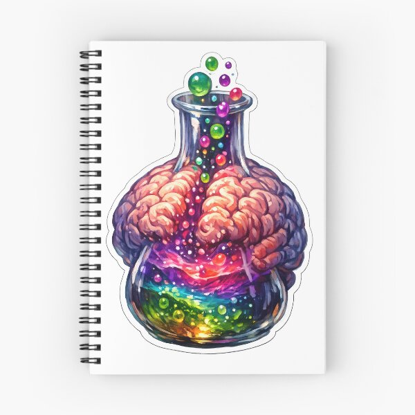 Item preview, Frasco Cerebral — Arte Neurodivergente — Mente Creativa — Pegatina Científica Arcoíris designed and sold by NeurOriginal.