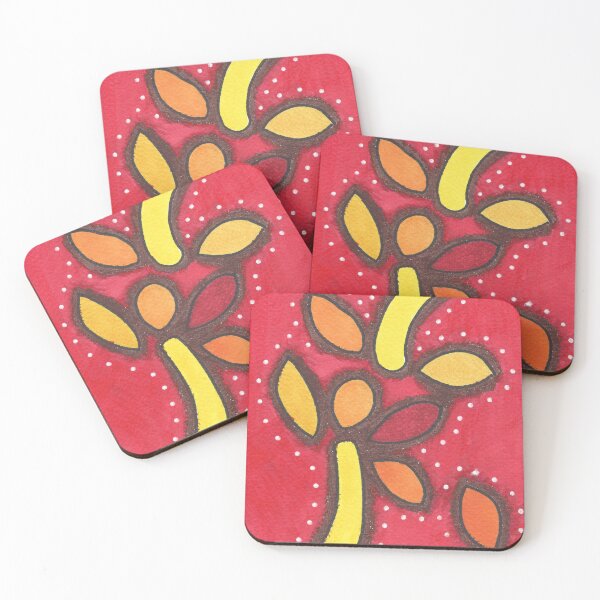 Item preview, Red and Yellow Falling leaves designed and sold by Victoria Jeffries Art.