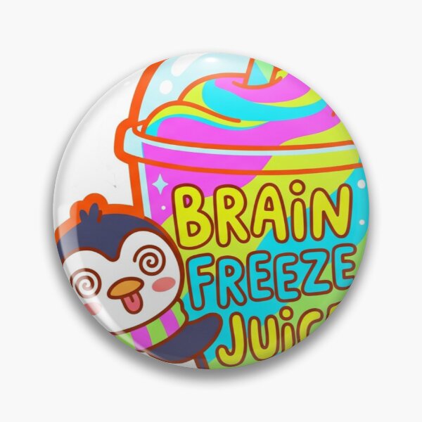 Item preview, Brain Freeze Juice - Cute Penguin Extreme Cold Slushy Sticker designed and sold by redblink store.