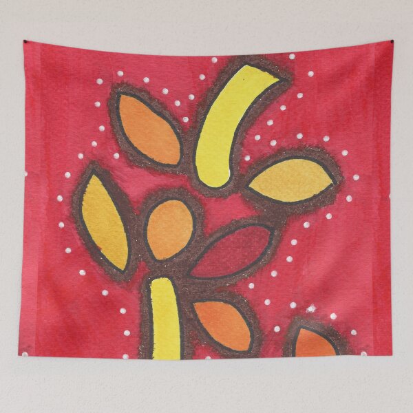 Item preview, Red and Yellow Falling leaves designed and sold by Victoria Jeffries Art.