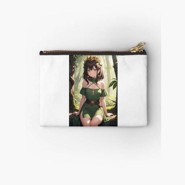 Item preview, Forest Princess Anime Girl in Green Dress Fantasy Art - Yugiri Himeyomi designed and sold by iloveanimechibi.