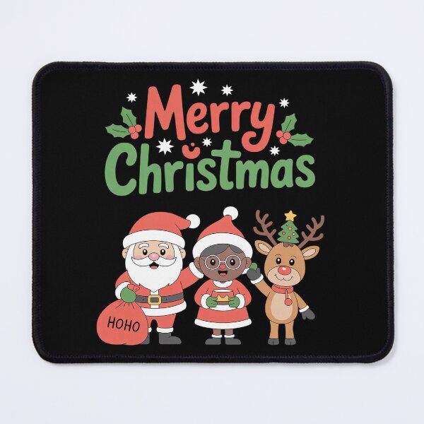 Item preview, Cute Santa & Melanin Mrs Clauss Interracial Family Christmas designed and sold by grounabslaninal.