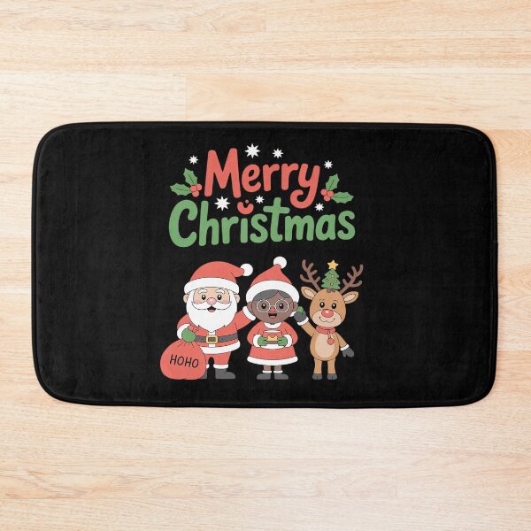 Item preview, Cute Santa & Melanin Mrs Clauss Interracial Family Christmas designed and sold by grounabslaninal.