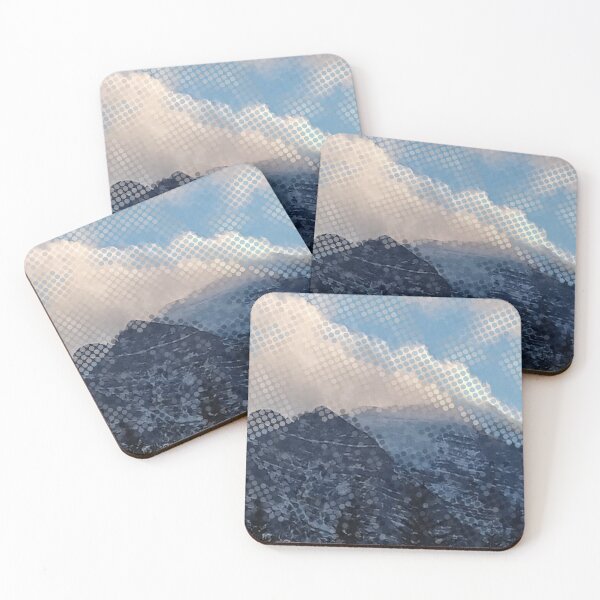 Item preview, Muted Blue and Slate Grey Textured Mountain Peak designed and sold by TRillTRibune.