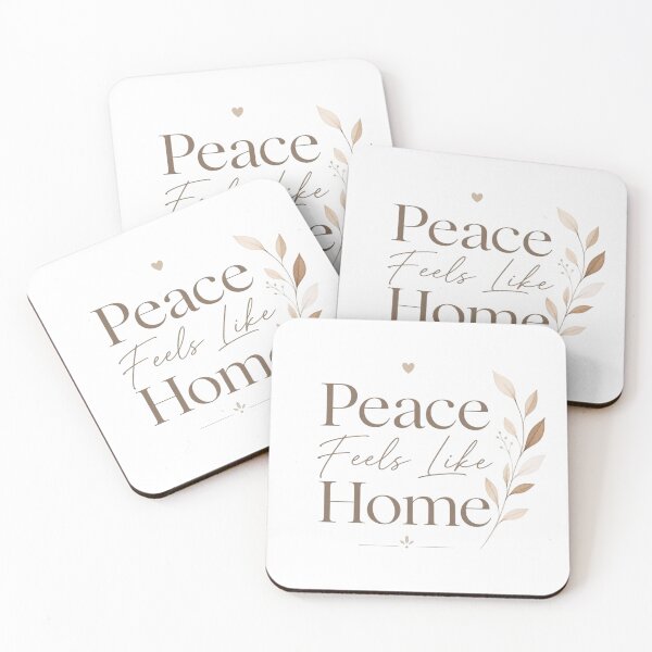 Item preview, Peace Feels Like Home | Minimalist Cozy Quote Aesthetic designed and sold by Irene Catchmind.