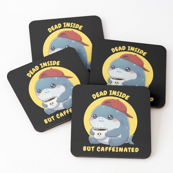 Item preview, Dead Inside But Caffeinated Shark designed and sold by Nature's Chibis.