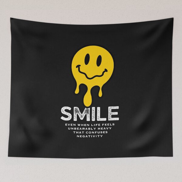 Item preview, Yellow Melting Smiley Face: Aesthetic Retro for Mental Health designed and sold by mantra-pop.
