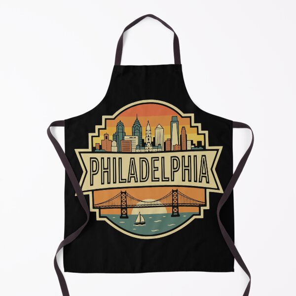 Item preview, Retro Philadelphia Skyline Pennsylvania Vintage Travel Badge designed and sold by Imaginationbeyond.