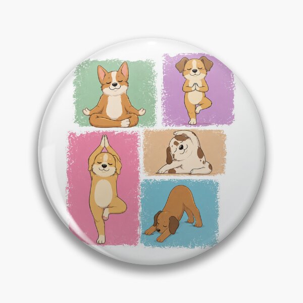 Item preview, Perro haciendo yoga Perro divertido ama diferentes posiciones de yoga designed and sold by QuiteOrbit.