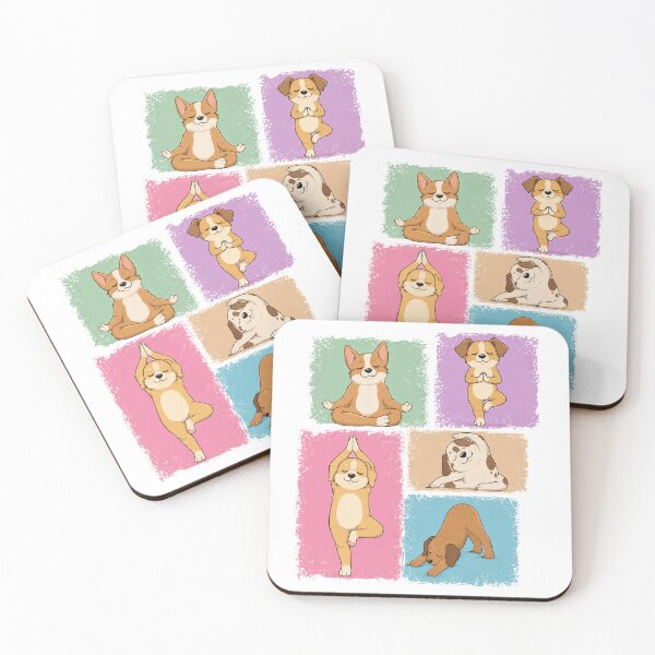 Item preview, Yoga Dog Funny Dog love different Yoga Positions designed and sold by QuiteOrbit.