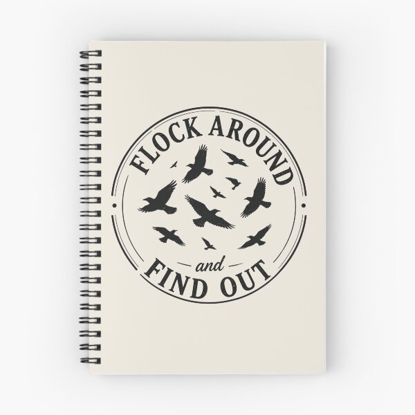 Item preview, Flock Around and Find Out | Funny Minimalist Bird Flock Art designed and sold by Chicken Dinner Studio.