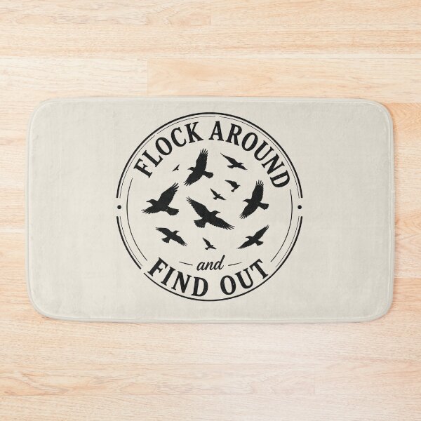 Item preview, Flock Around and Find Out | Funny Minimalist Bird Flock Art designed and sold by Chicken Dinner Studio.