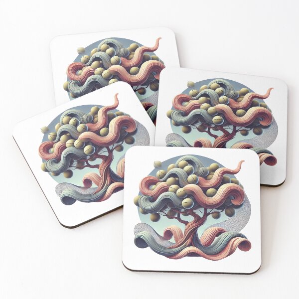 Item preview, Abstract Flowing Macadamia Tree designed and sold by quigeebo designs.