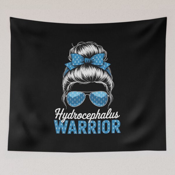 Item preview, Hydrocephalus Warrior Messy Bun Hydrocephalus Survivor designed and sold by grounabslaninal.