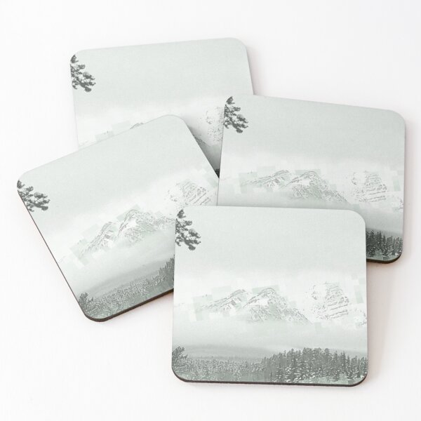 Item preview, Minimalist Winter Mountain Pixel Glitch Landscape designed and sold by TRillTRibune.