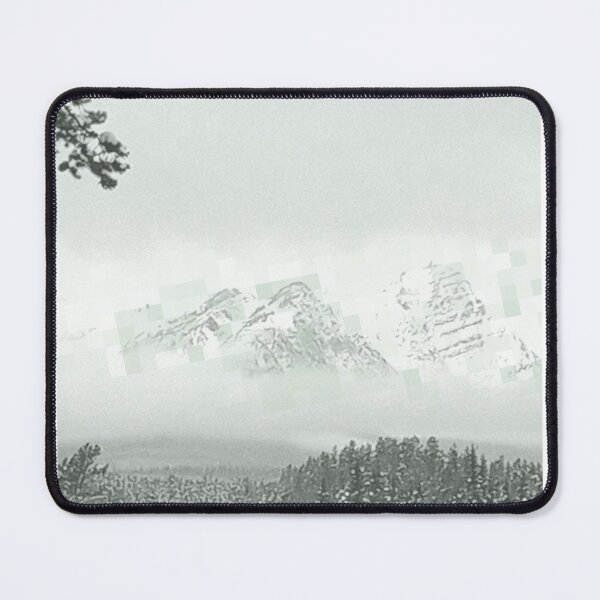 Item preview, Minimalist Winter Mountain Pixel Glitch Landscape designed and sold by TRillTRibune.
