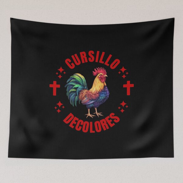 Item preview, DeColores Cursillo Colorful Rooster with Crosses and Stars designed and sold by Gsallicat.