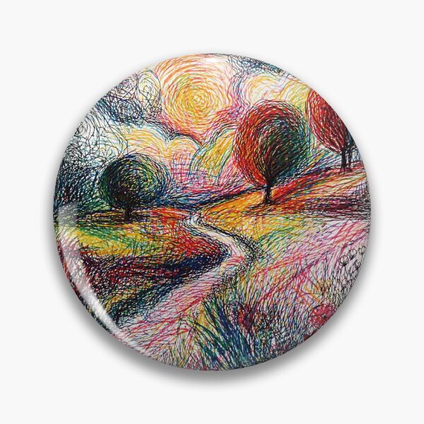 Item preview, Color Scribble Landscape Abstract Path  designed and sold by Modaozushi216.