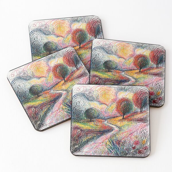 Item preview, Color Scribble Landscape Abstract Path  designed and sold by Modaozushi216.
