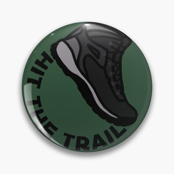 Item preview, Hit the Trail hiking boot circle designed and sold by TinkyInkyFinky.