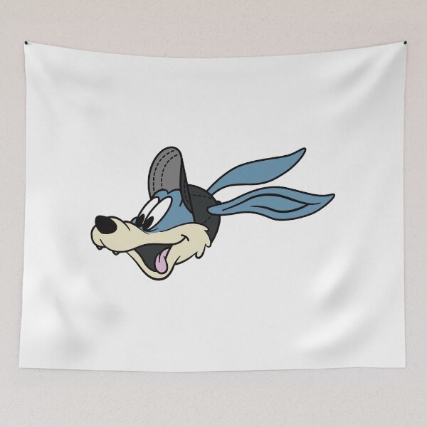 Item preview, Goofy Cartoon Rabbit Sticker | Retro Blue Bunny Illustration designed and sold by FLYINGPEOPLE24.