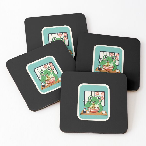 Item preview, Frog Eating Ramen Cute Retro Illustration designed and sold by JordynLadukeg65.