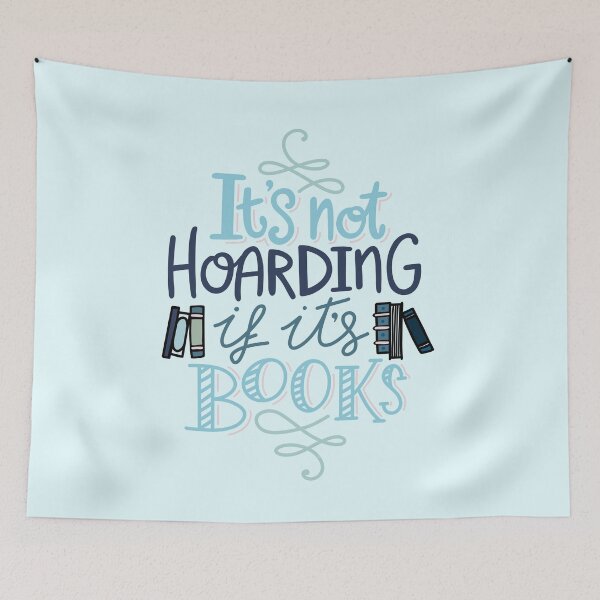 Item preview, Hoarding Books Blue - Book Nerd designed and sold by Kit Cronk.