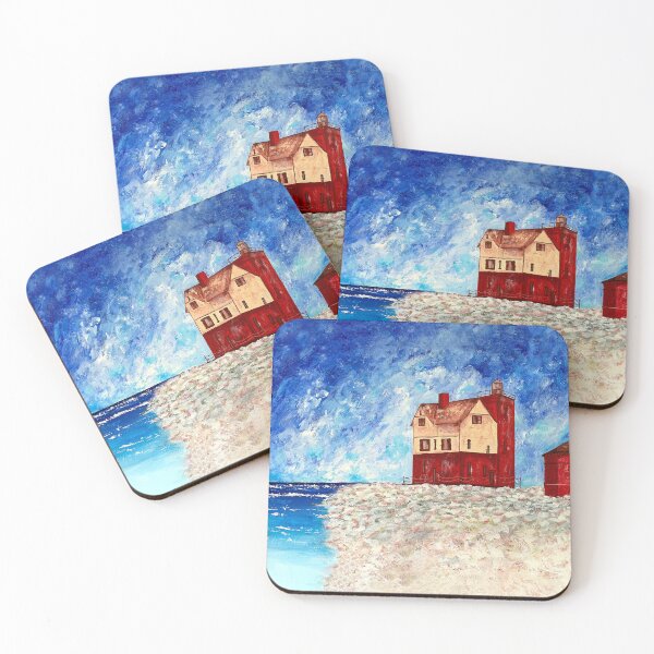 Item preview, Round Island Lighthouse Painting designed and sold by TeraiNB.