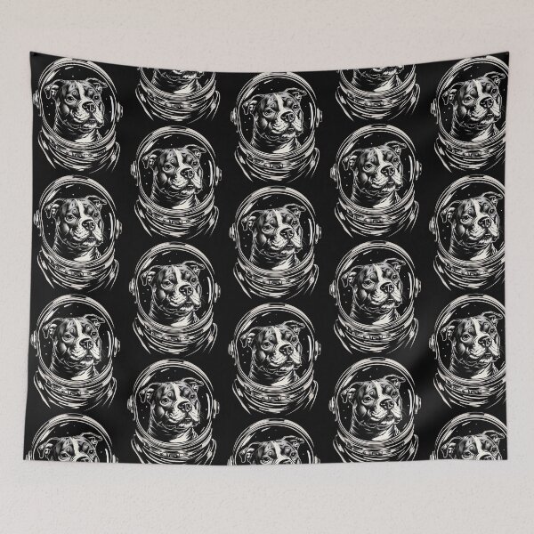 Item preview, Funny Staffordshire Bull Terrier Astronaut Spacesuit Mom Dad Kids designed and sold by rafaeltto.