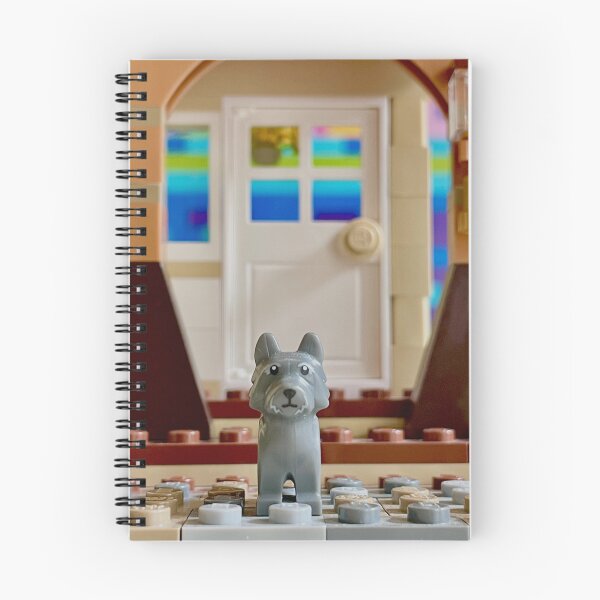 Item preview, Little grey Lego pup at home designed and sold by Julia Marshall Felix.