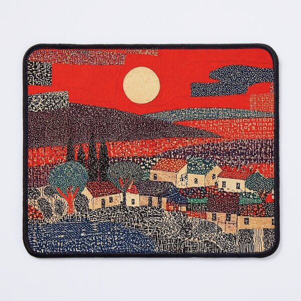 Item preview, Red Sun Village Folk Landscape designed and sold by Modaozushi216.