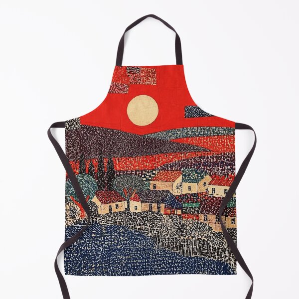 Item preview, Red Sun Village Folk Landscape  designed and sold by Modaozushi216.