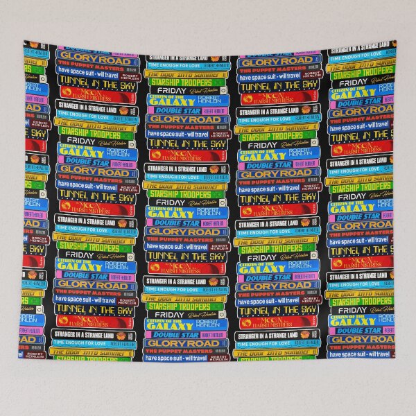 Item preview, Robert Heinlein Book Stack - Classic Reading Sci Fi Literature designed and sold by darklordpug.