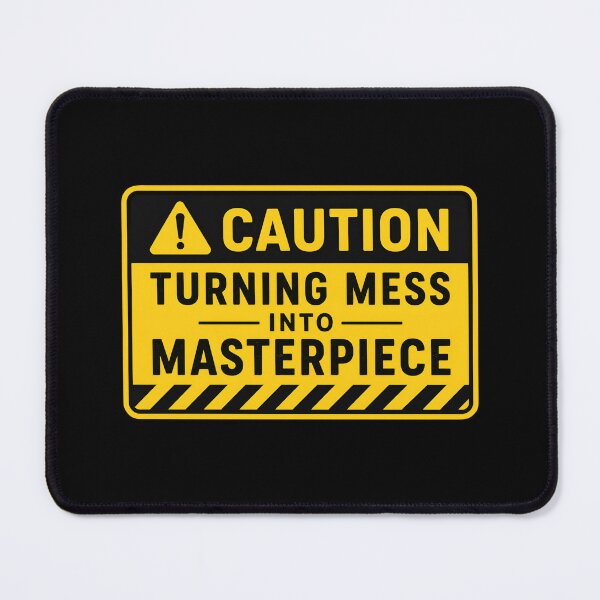 Item preview, Warning Sign - Turning Mess Into Masterpiece designed and sold by Zayn Studio.