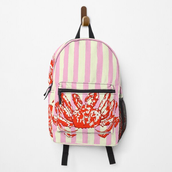 Item preview, King Crab with Pink Stripes Vintage Coastal Illustration designed and sold by MaiZephyr.
