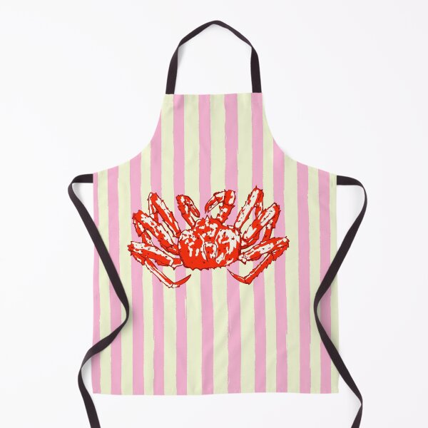 Item preview, King Crab with Pink Stripes Vintage Coastal Illustration designed and sold by MaiZephyr.
